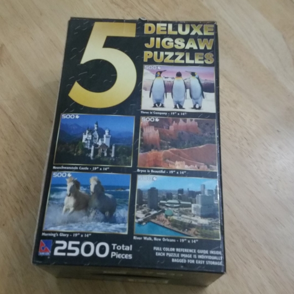 🔵 5 deluxe jigsaw puzzles - Picture 1 of 3